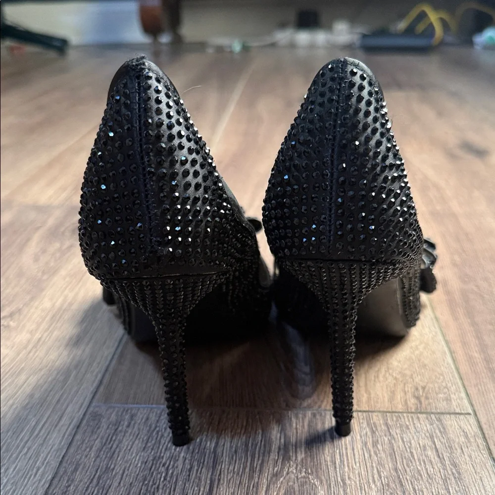 Jessica Simpson 9 Elegant Black Bow Women Shoes - Picture 5 of 9